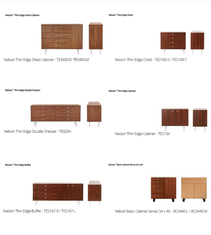 Recalled Herman Miller Nelson cabinets