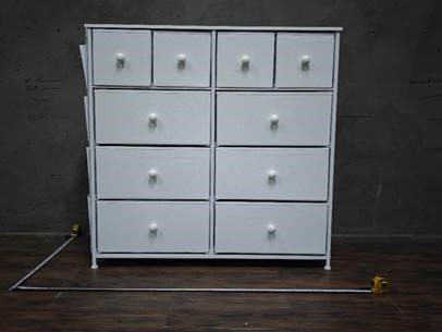 Recalled White Gunaito 10-Drawer Dresser (front)