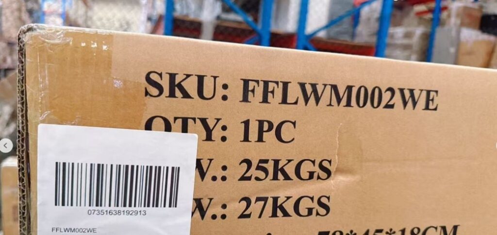 Recalled Segmart 4-Drawer Dresser packaging with model number